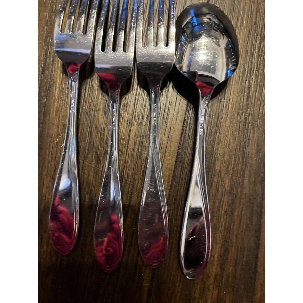 12 piece Oneida Camber Cresta Windswept Scroll Stainless Flatware silverware